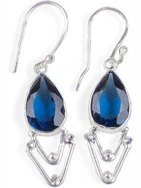 High Quality Gemstone 925 Silver Pear Shape Earring Dainty Drope Dangle Earrings